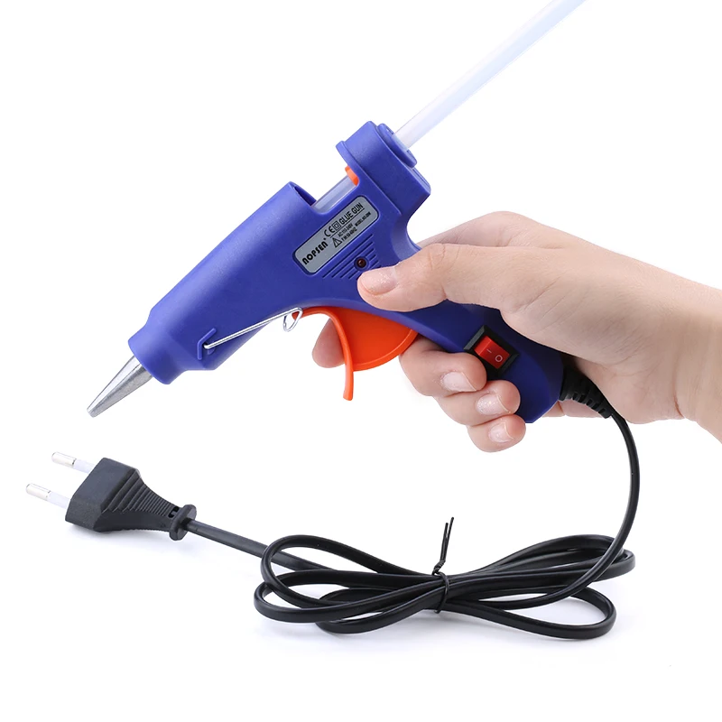 Heat Gun Small - DUCRYSTAL 20W EU ミニホットグルーガンプロフェッショナル高温ヒーター修理熱ツールパッチ/衣類アクセサリー