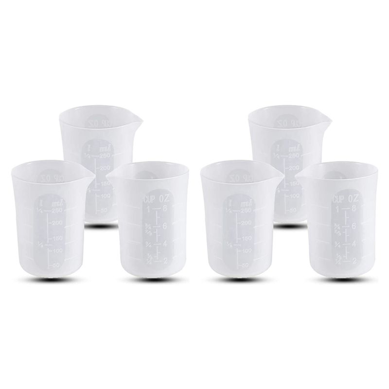 Mixing Cup Silicone - DT19-250 Ml シリコーン計量カップ 樹脂製造用 ノンスティック混合ソフトスケールカップ 小容量ツール