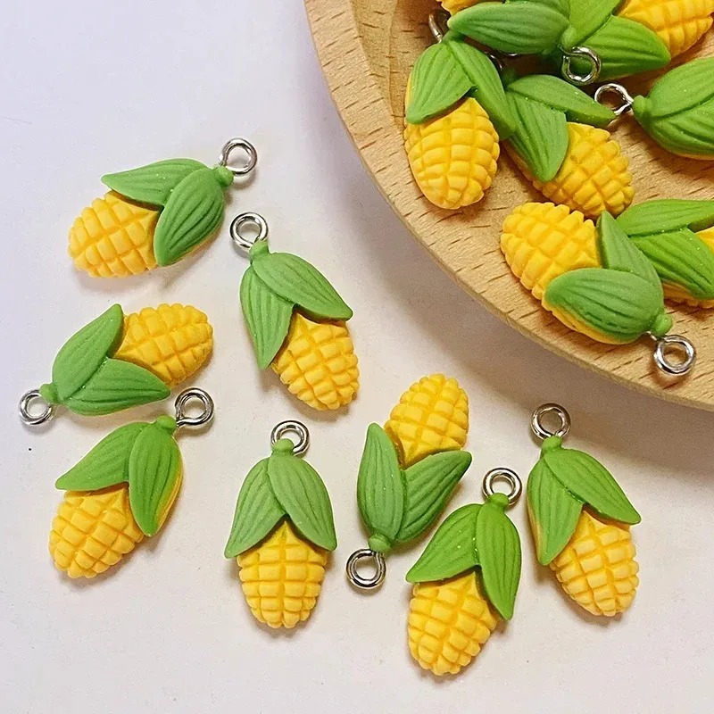 20個入り 面白いミニコーン野菜樹脂チャーム 人工食品ペンダ - Resin Crafts Diy のレビューと価格