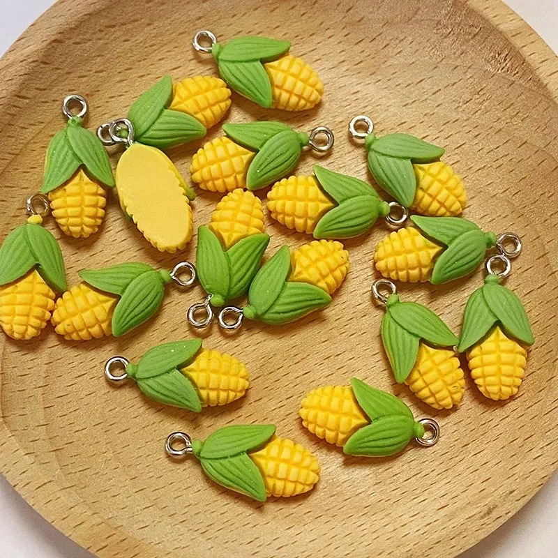 20個入り 面白いミニコーン野菜樹脂チャーム 人工食品ペンダ - Resin Crafts Diy のレビューと価格