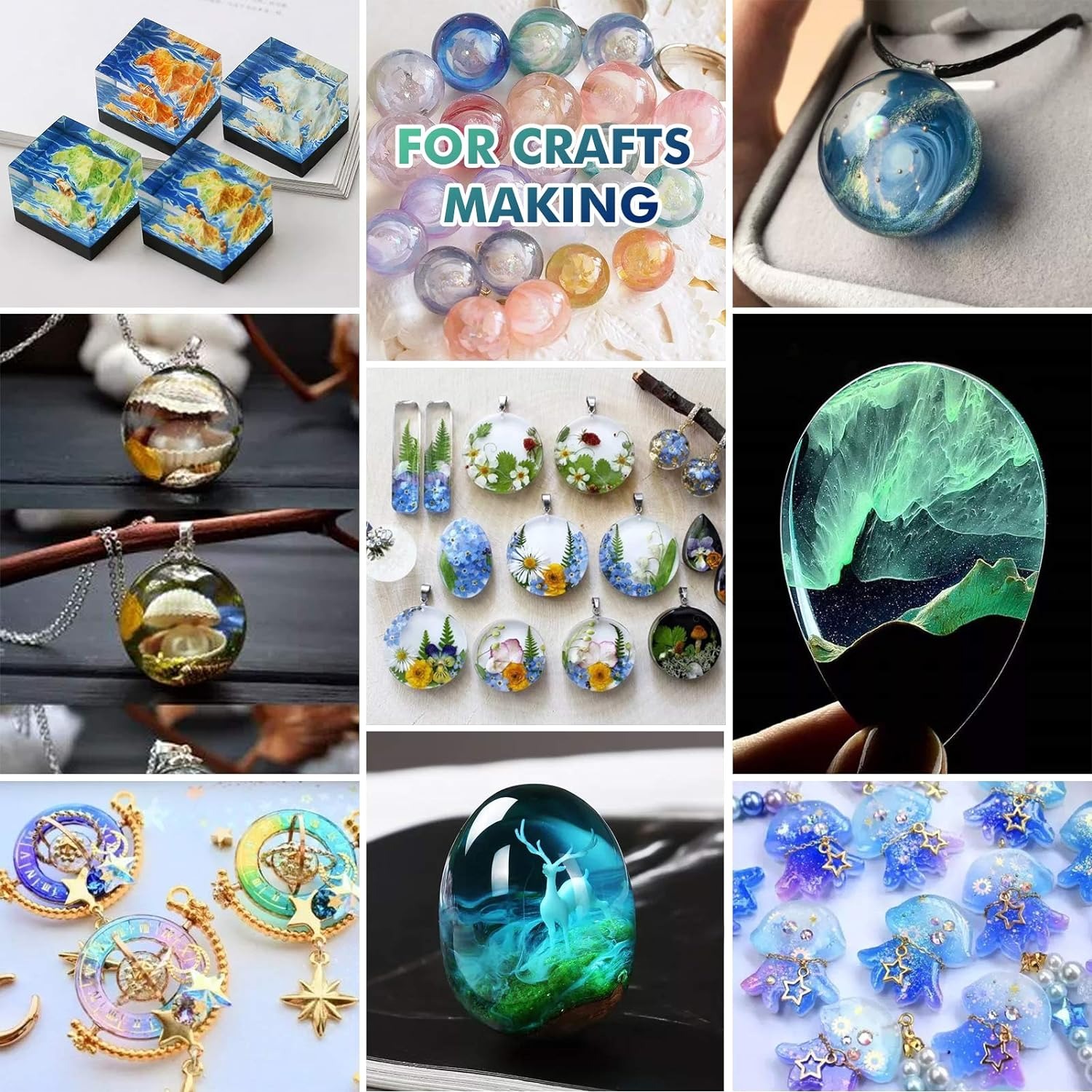 ジュエリー作り用のエポキシ樹脂,クラフト用のUV硬化ガラス, - Epoxy Uv Resin Kit のレビューと価格