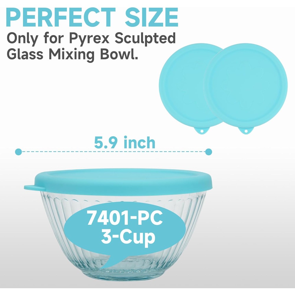 シリコン製蓋 ガラス製ミキシングボウル用 2個セット 小サイ - Mixing Cup Silicone のレビューと価格