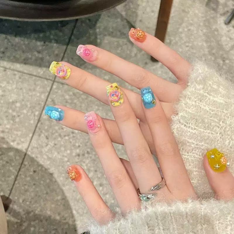 100個のミニカラフルタートルレジンチャーム、フラットバック - Resin Crafts Diy のレビューと価格