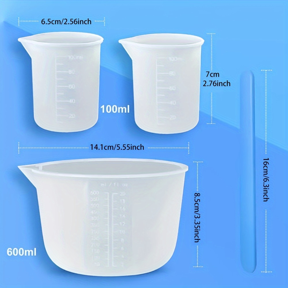 シリコン計量カップ、600ml/20oz&100mlの増粘・ - Mixing Cup Silicone のレビューと価格
