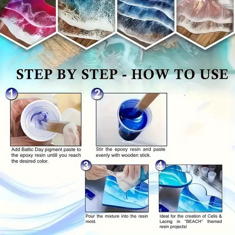 24色/8色 5グラム 0. さまざまな色の真珠光沢マイカパ - Resin Pigment Set のレビューと価格