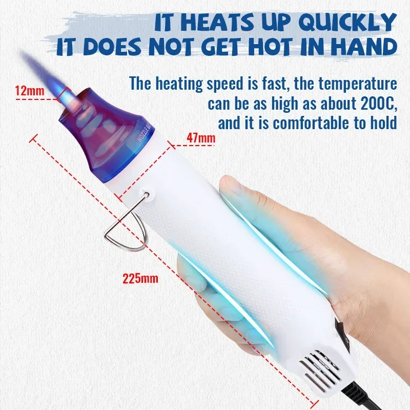 ホットエアガン 300 ワット 220V 軽量ハンドホールド - Heat Gun Small のレビューと価格