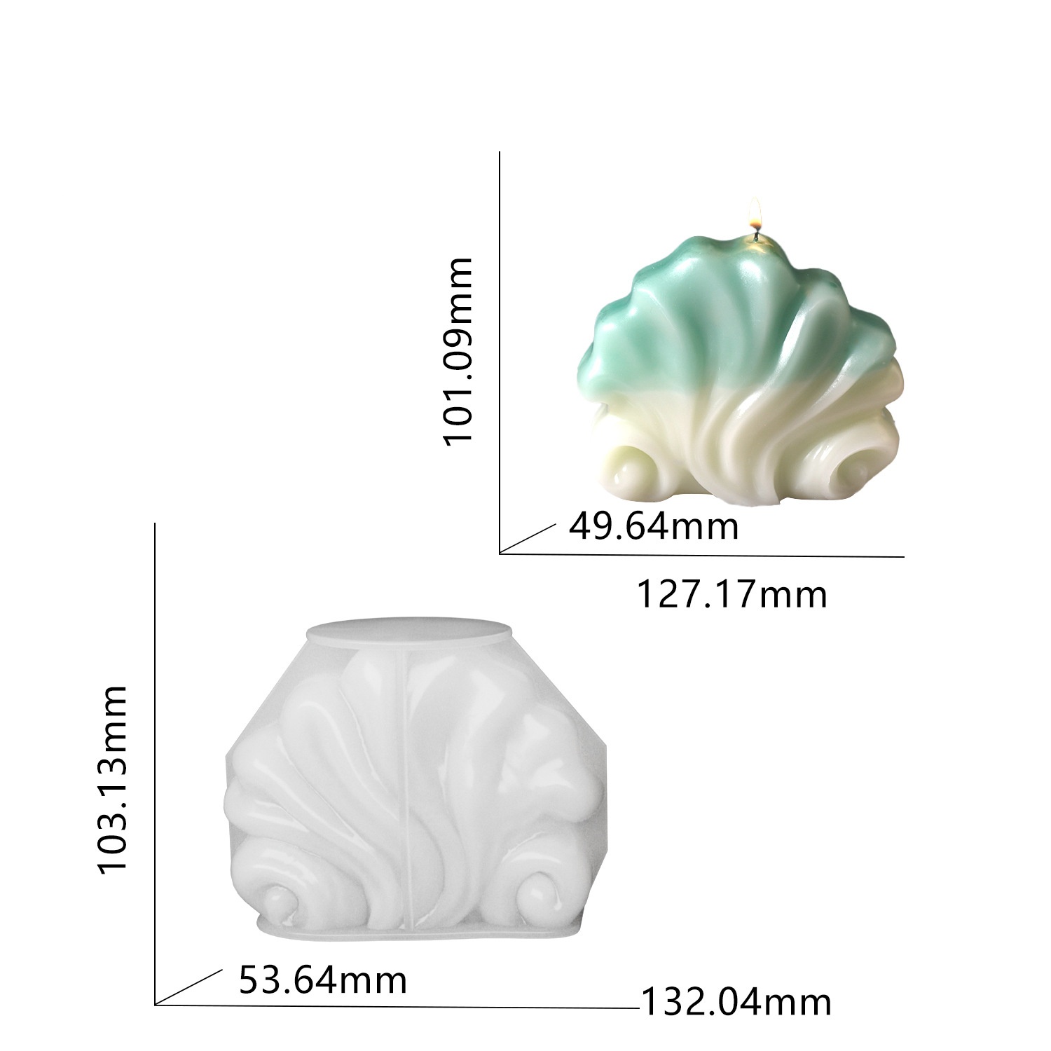 オーシャンシェルキャンドルシリコンモールド手作りウェーブスト - Resin Ocean Wave Mold のレビューと価格