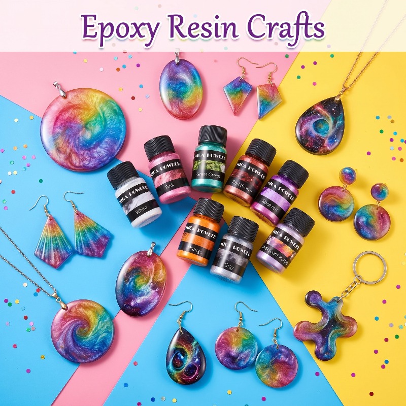 24色メタル顔料パウダーセット、レジン、DIY手作り、エポキ - Resin Pigment Set のレビューと価格
