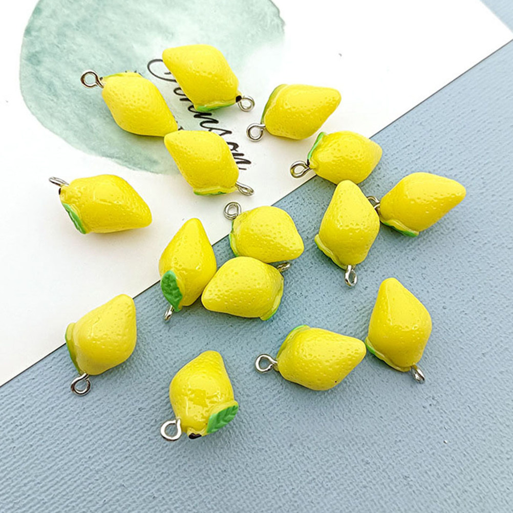 20個入りレジンレモンチャーム フルーツペンダント ジュエリ - Resin Crafts Diy のレビューと価格