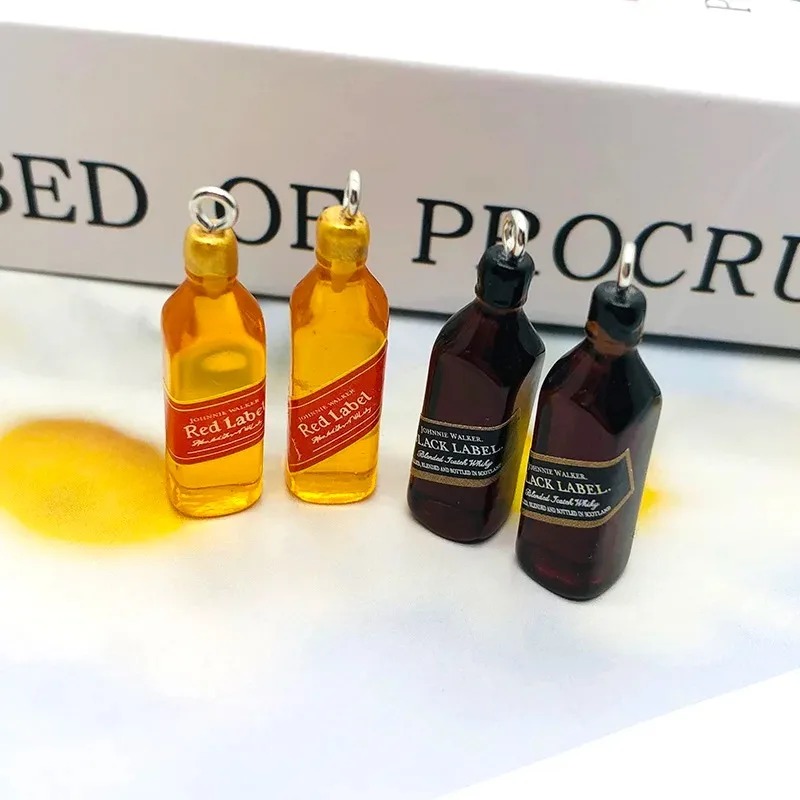 10 個小さなワインバーボトル樹脂チャーム DIY イヤリン - Resin Crafts Diy のレビューと価格