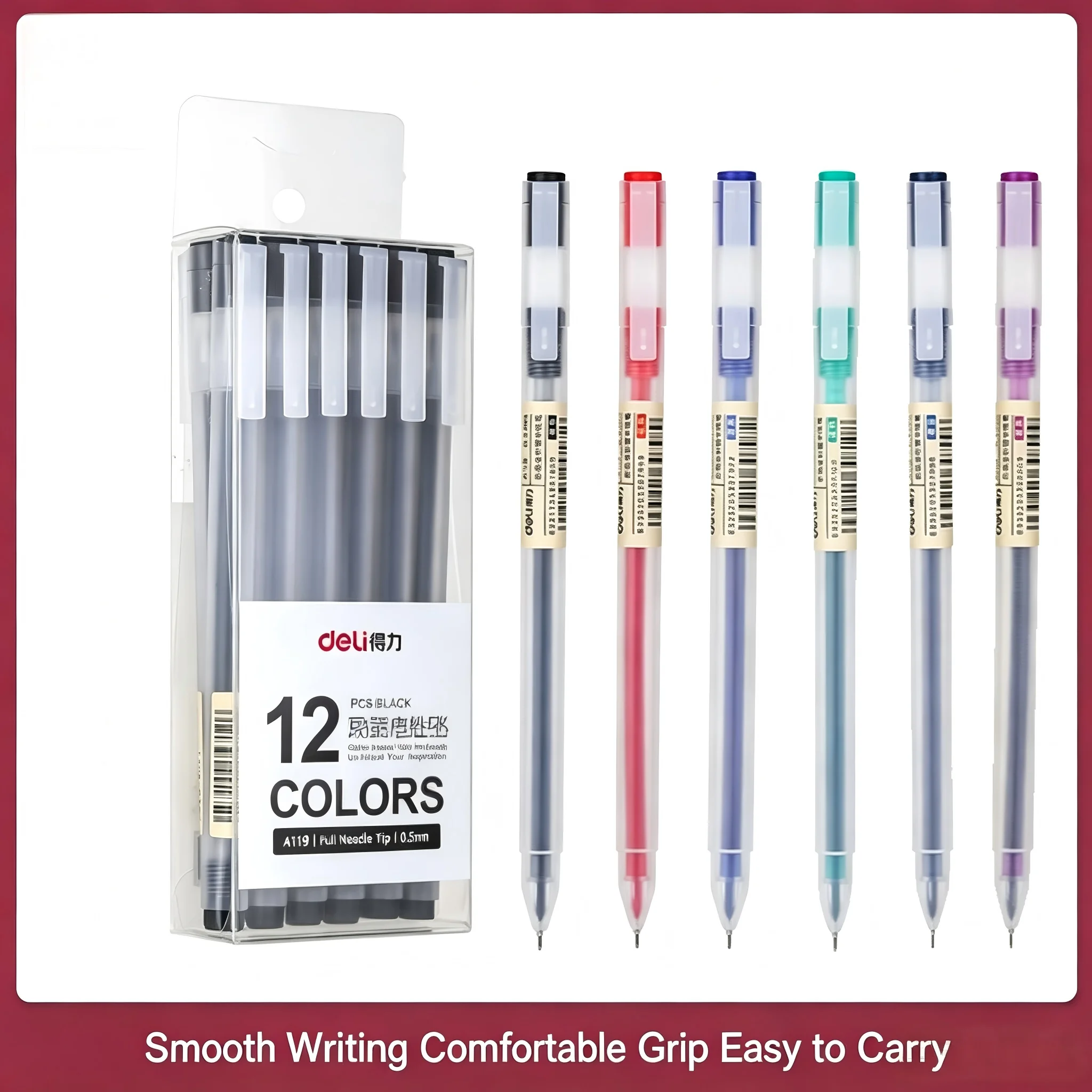 A119 ブラックゲルペン 0.5mm フルニードルチップ、 - Muji Stationery Gel Pen のレビューと価格