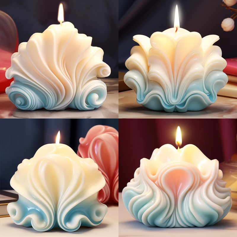オーシャンシェルキャンドルシリコーン型手作り波縞模様シェルア - Resin Ocean Wave Mold のレビューと価格