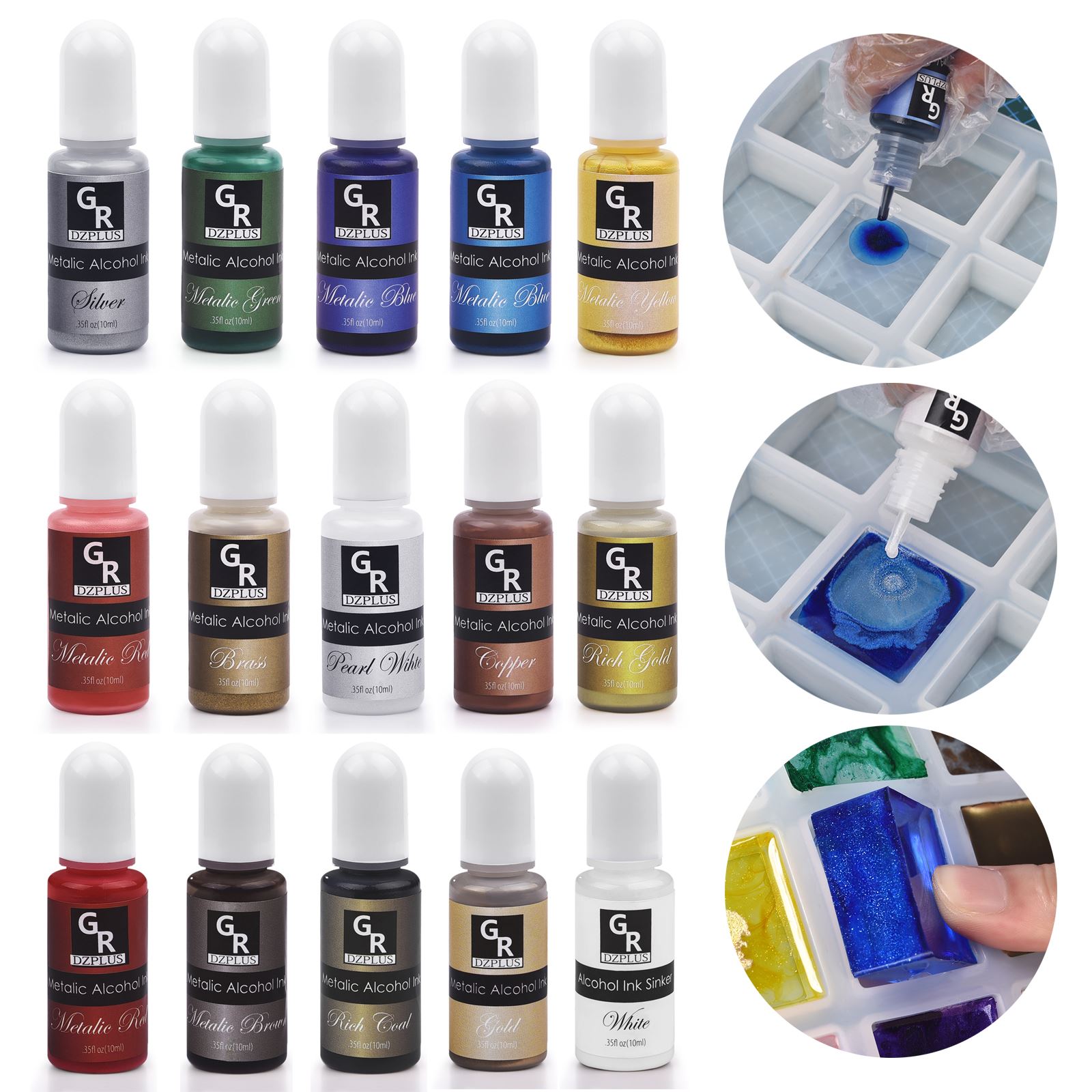 1 セット樹脂顔料キットアートインクアルコール液体着色剤染料 - Resin Pigment Set のレビューと価格
